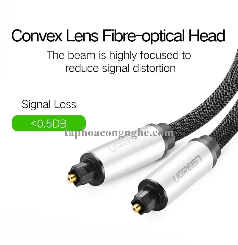 Ugreen 10541 3M màu Xám Dây cáp quang âm thanh 2 đầu dương AV108 30010541